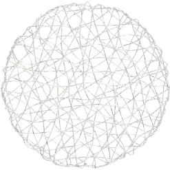 Set de table rond ajouré filaments Ø38 cm argenté