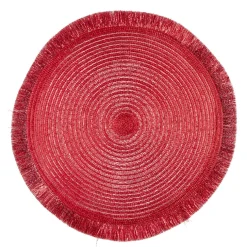 Set de table rond Ø38cm polyester rouge x2 < Gifi Clearance