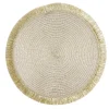 Set de table rond Ø38cm polyester jaune