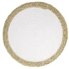 Set de table rond coton et paille tressé Ø38cm (2 modèles)