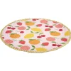 Set de table rond coton et paille fruits rose Ø35cm < Gifi New
