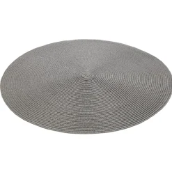 Set de table rond effet paille gris uni ø38 cm < Gifi New