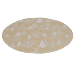 Set de table rond en jute naturel motifs sapins argentés Ø38cm < Gifi Clearance