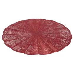 Set de table rond forme fleur rouge Ø38cm < Gifi Best