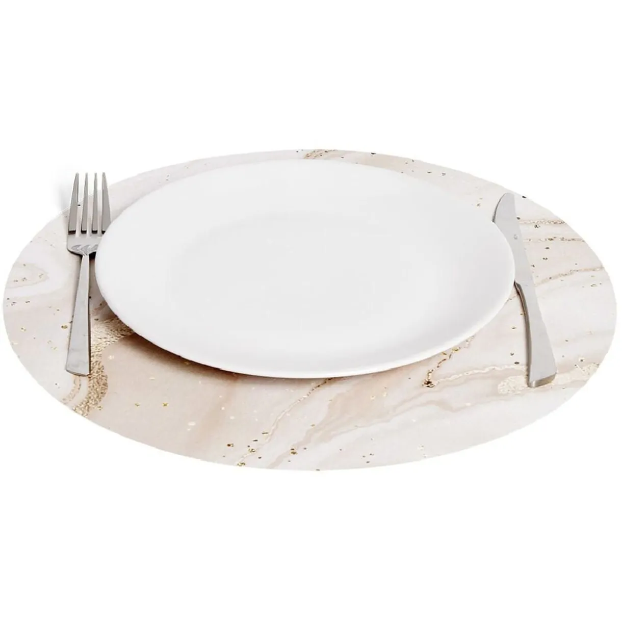 Set de table rond motif marbre rose ou bleu Ø38cm < Gifi Hot