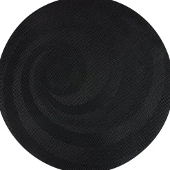 Set de table rond tressé noir Ø36cm