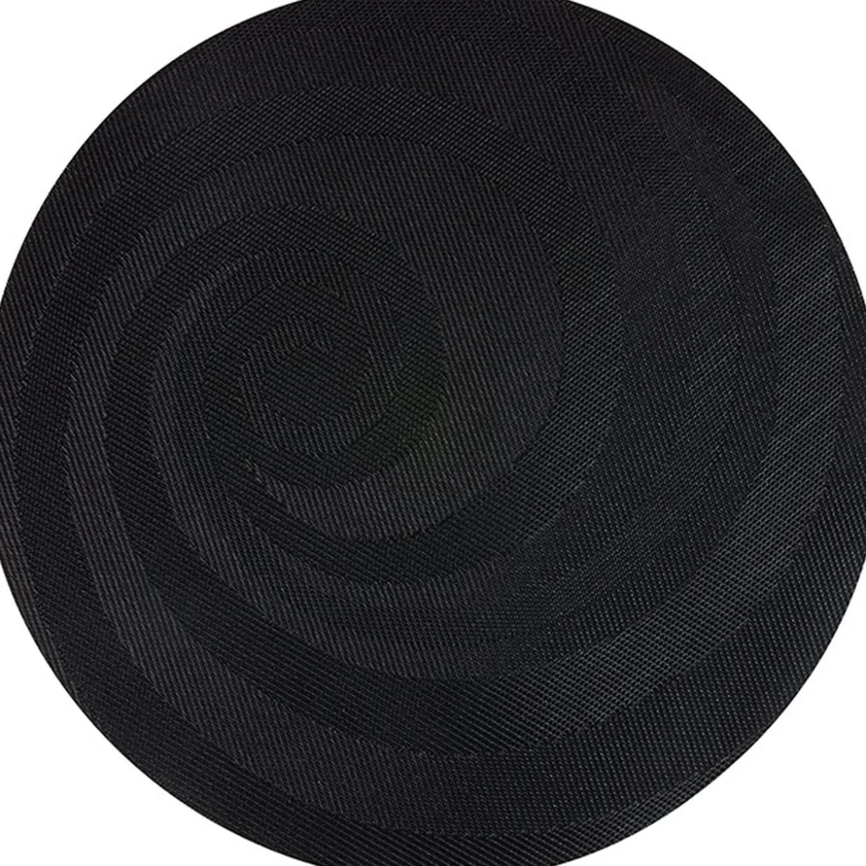 Set de table rond tressé noir Ø36cm