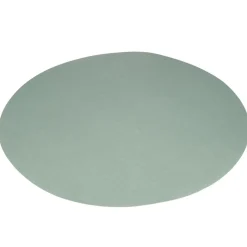 Set de table rond x8 en papier uni vert céladon Ø38cm