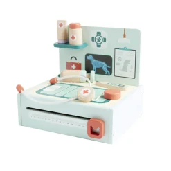 Set docteur en bois avec accessoires L30cm