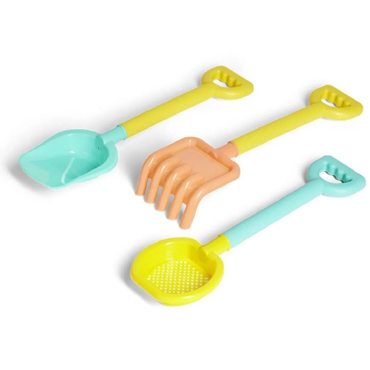 Set jeu de plage pelle, râteau et tamis plastique < Gifi Online