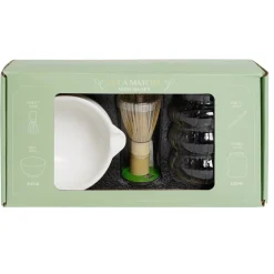 Set à matcha bol verre fouet paille 4 pièces