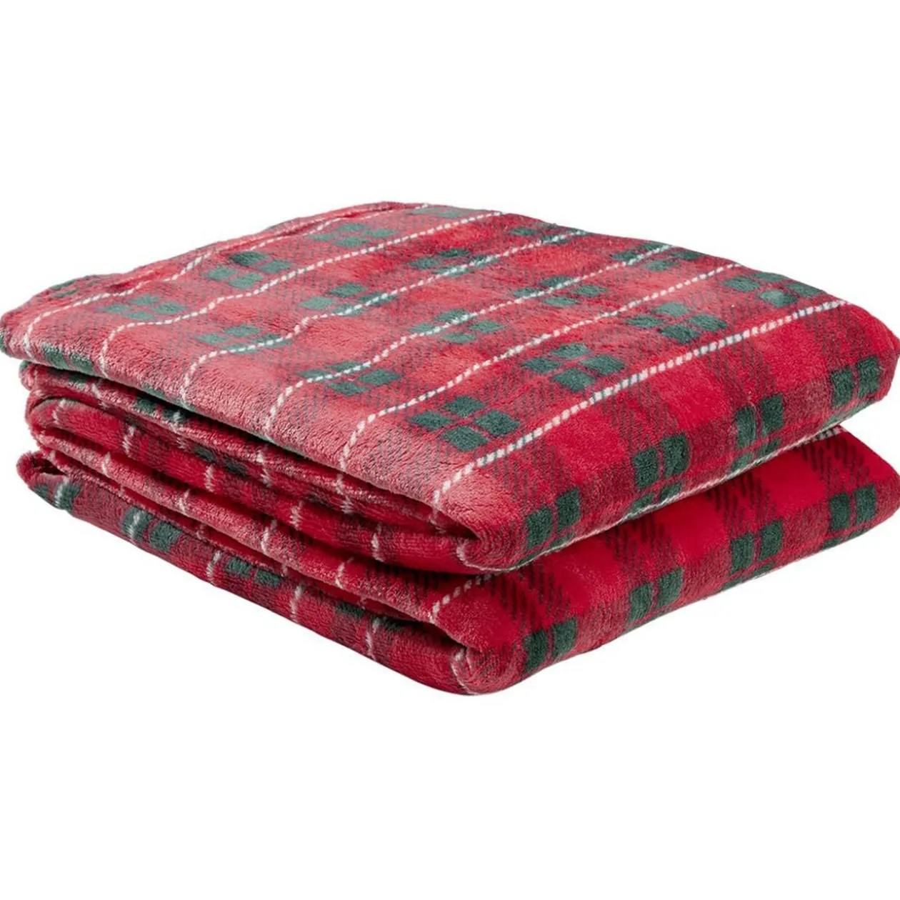 Set plaid + coussin polyester brodé