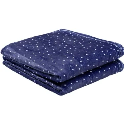 Set plaid + coussin polyester brodé