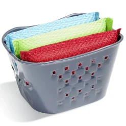 Set éponge vaisselle x3 avec panier de rangement plastique gris < Gifi Clearance