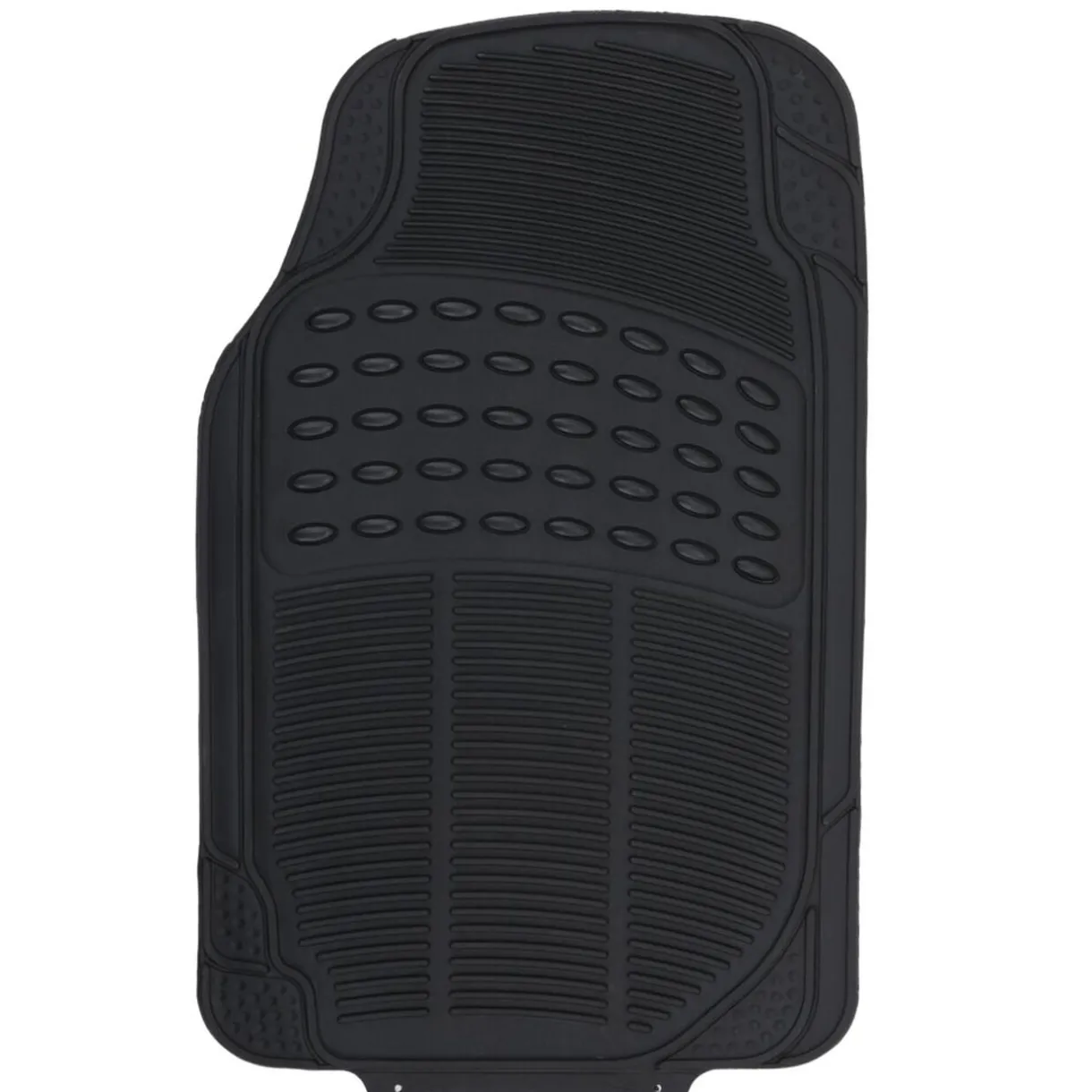 Set tapis de voiture x4 avant 43x70cm et arrière 42,5x43cm PVC noir < Gifi Discount