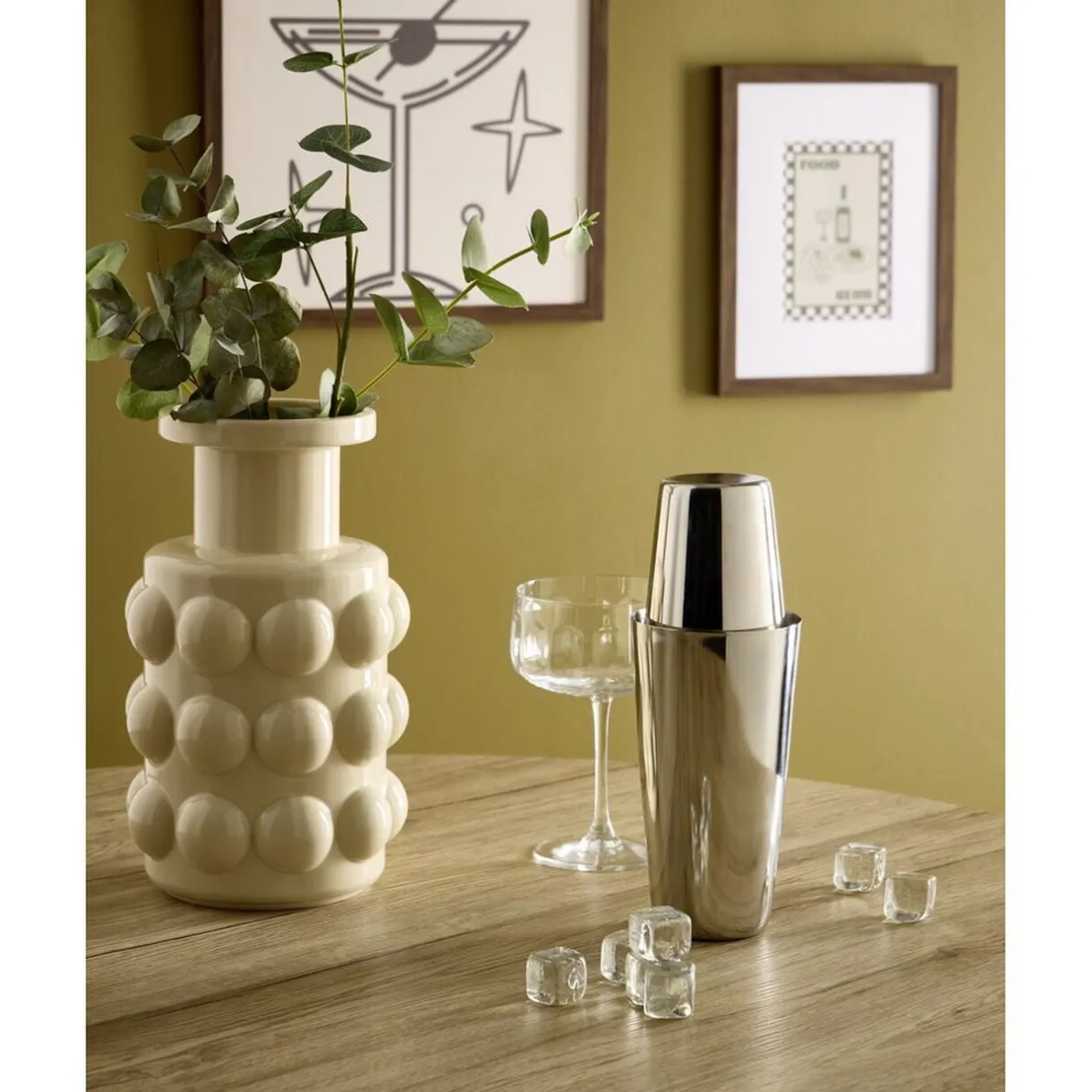 Shaker à cocktail 2 gobelets acier gris Ø10xH18cm < Gifi Online