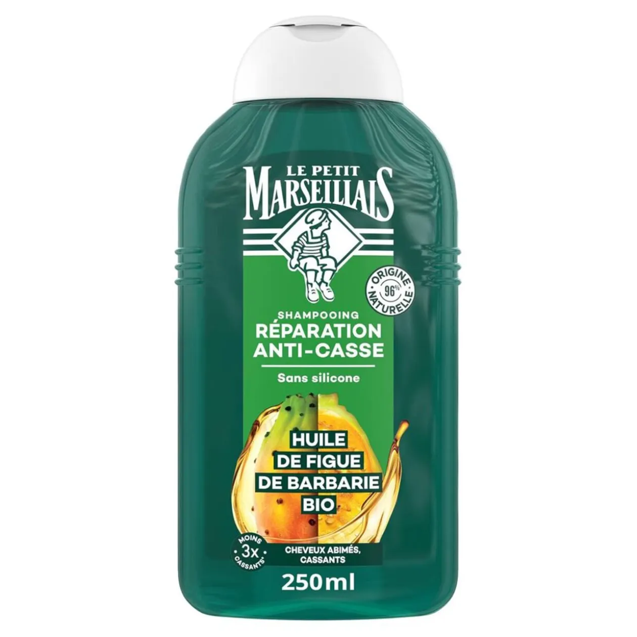 Shampoing cheveux abîmés Le Petit Marseillais huile de figue de Barbarie bio 250ml