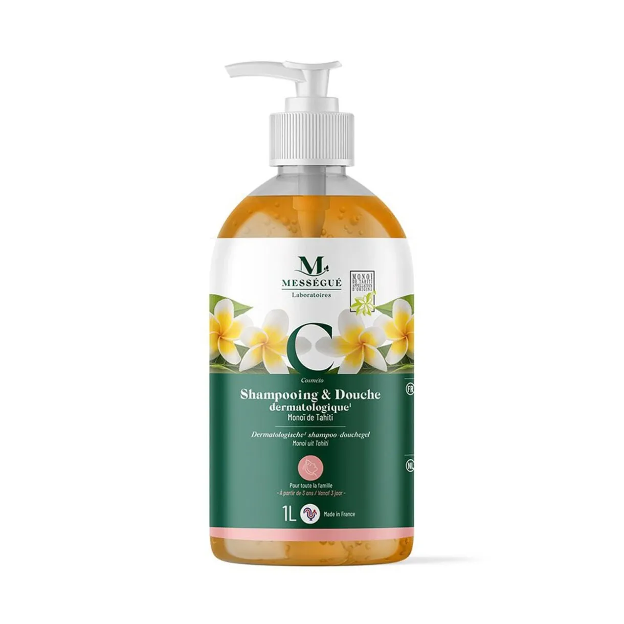 Shampoing et douche dermatologique monoï de tahiti Mességué 1L < Gifi Sale