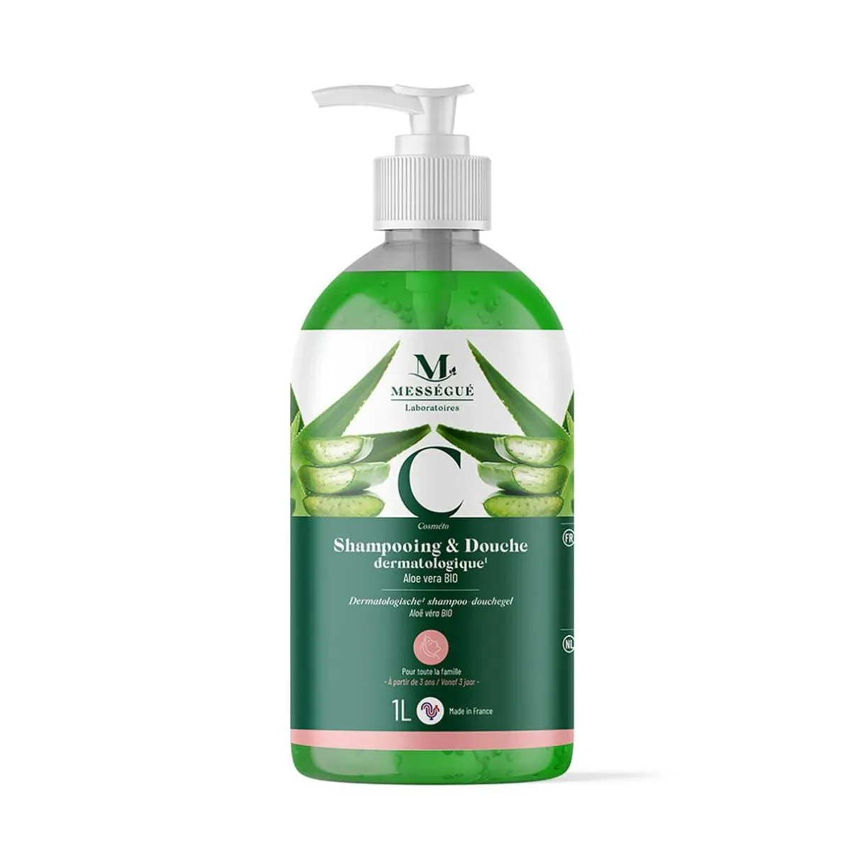 Shampoing et douche dermatologique aloe vera bio Mességué 1L < Gifi Discount