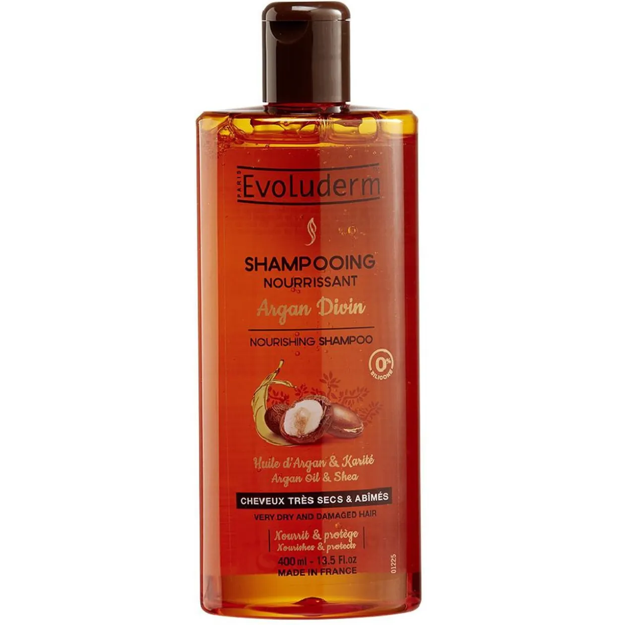 Shampooing nourrissant Evoluderm argan divin 400 ml