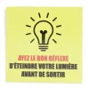 Signalétique adhésive "Bon réflexe lumière" - 8x8 cm < Gifi Discount