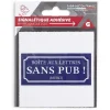 Signalétique adhésive "Boîte aux lettres sans pub" - Bleu, 8x8 cm < Gifi Online
