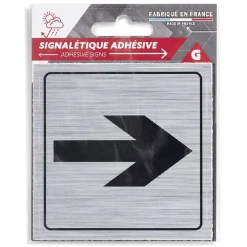 Signalétique adhésive "flèche directionnelle" - 8x8 cm