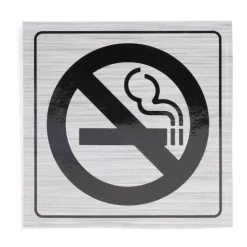 Signalétique adhésive Interdiction de fumer gris et noir 8x8cm < Gifi Discount