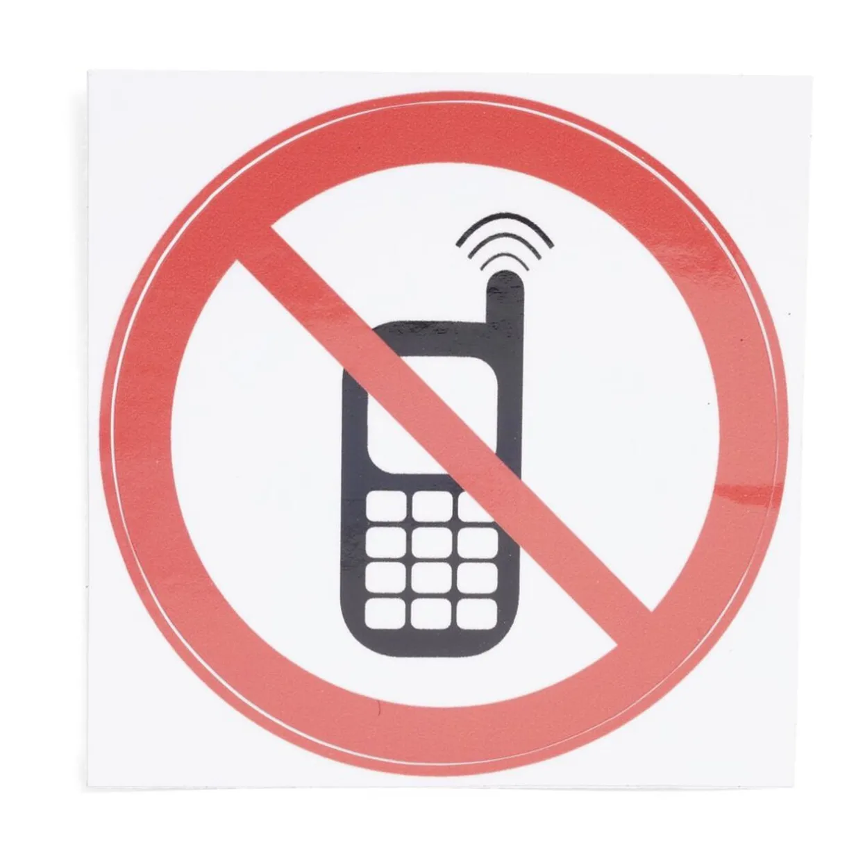 Signalétique adhésive "Interdiction de téléphoner" - 8x8 cm < Gifi Online