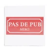 Signalétique adhésive "Pas de pub, merci" - 8x8 cm < Gifi New