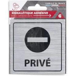 Signalétique adhésive - Sens interdit privé - 8x8 cm < Gifi Clearance