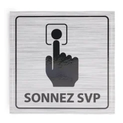 Signalétique adhésive "Sonnez svp" - 8x8 cm < Gifi New