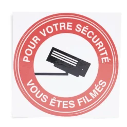 Signalétique adhésive "Surveillance vidéo, vous êtes filmés" - 8x8 cm < Gifi