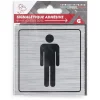 Signalétique adhésive "WC homme" - 8x8 cm