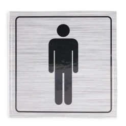 Signalétique adhésive "WC homme" - 8x8 cm