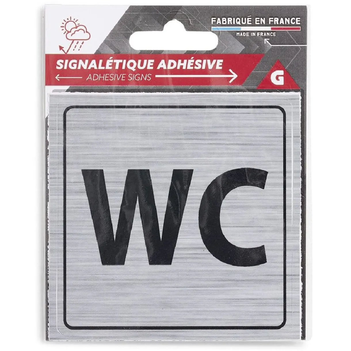 Signalétique adhésive "WC" - 8x8 cm < Gifi Outlet