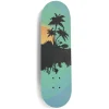 Skateboard 28 pouces coucher de soleil orange noir bleu