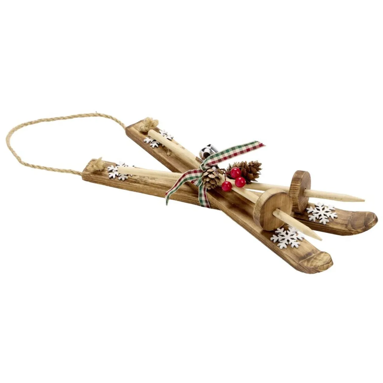 Ski décoratif à suspendre en bois 10x30cm (3 modèles)