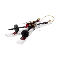 Ski décoratif à suspendre en bois 10x30cm (3 modèles)