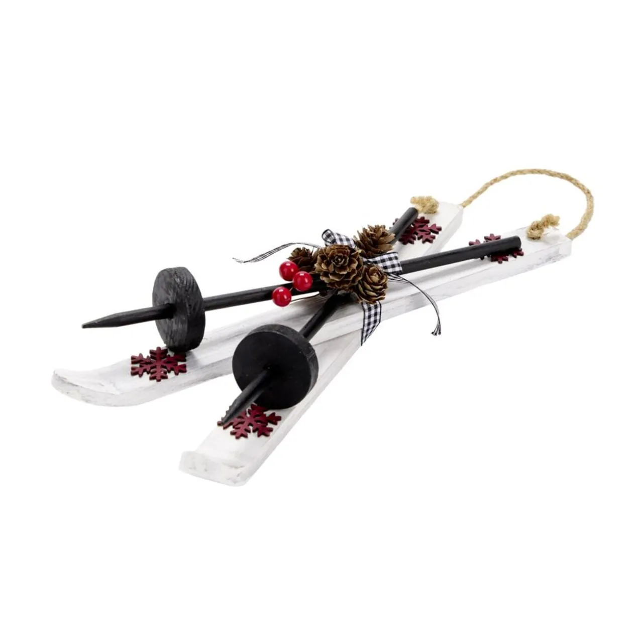 Ski décoratif à suspendre en bois 10x30cm (3 modèles)