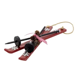 Ski décoratif à suspendre en bois 10x30cm (3 modèles)