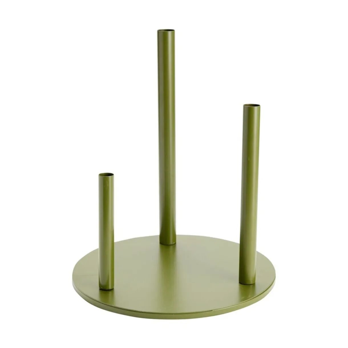 Socle porte-fleurs 3 tiges métal vert olive Ø35xH50cm < Gifi Clearance
