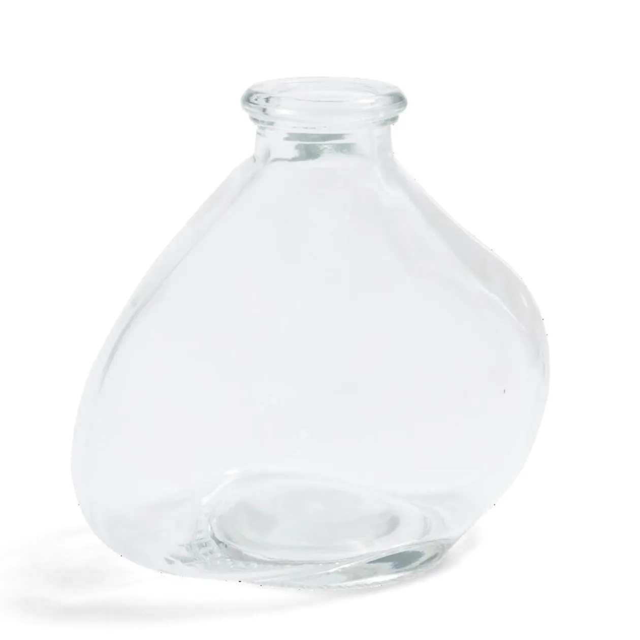 Soliflore dame jeanne verre transparent Ø11xH9,5cm