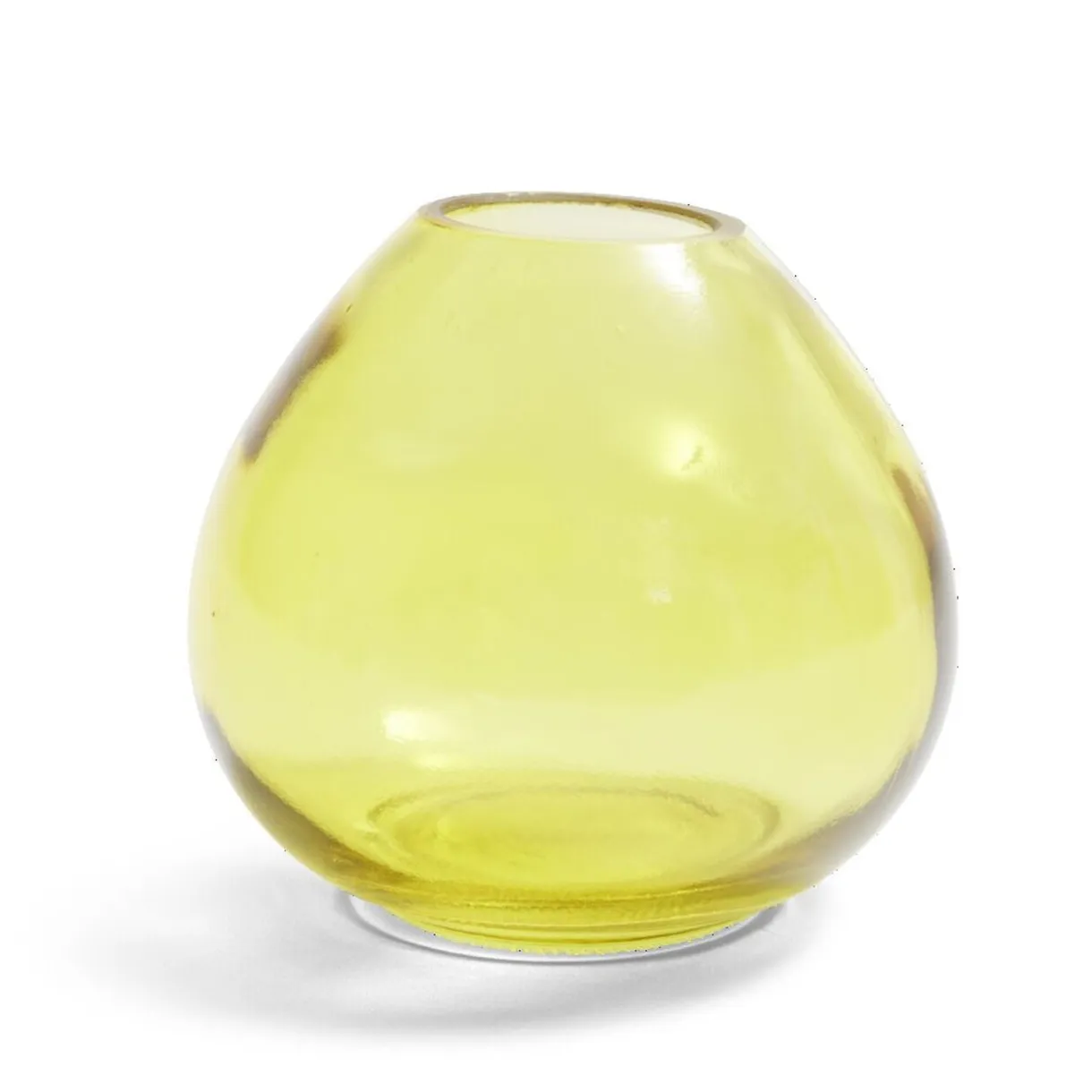 Soliflore rond verre jaune Ø8,5xH7,7cm < Gifi Online