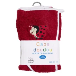 Sortie de bain pour bébé en coton avec broderie et capuche 75x75cm - 2 modèles < Gifi Discount