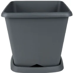 Soucoupe carrée pour pot Chorus 15,2 L anthracite < Gifi Online