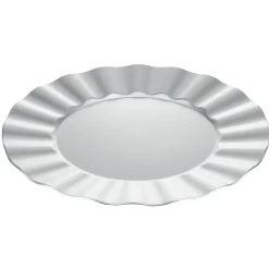 Sous-assiette bord ondulé Ø33 cm argenté
