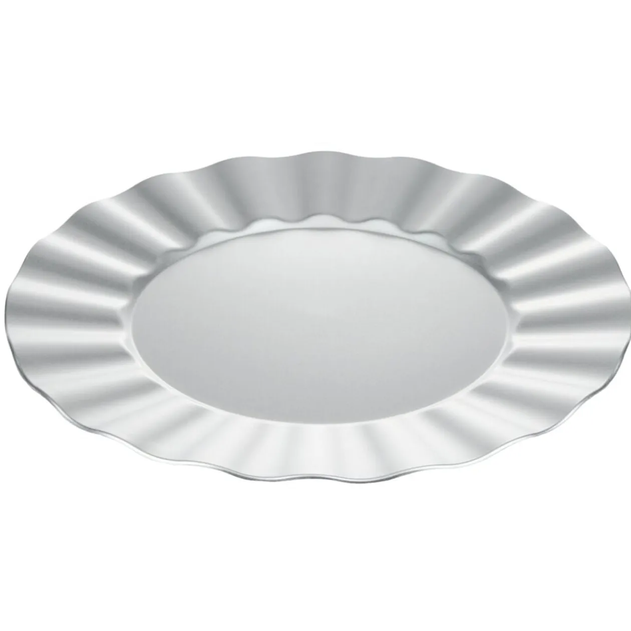 Sous-assiette bord ondulé Ø33 cm argenté
