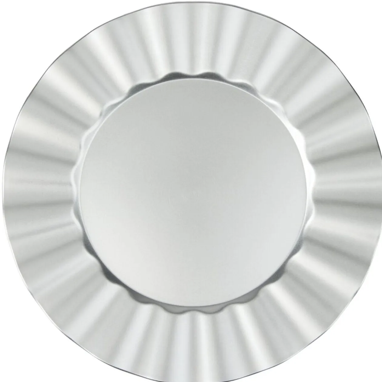 Sous-assiette bord ondulé Ø33 cm argenté