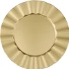 Sous-assiette bord ondulé Ø33 cm doré